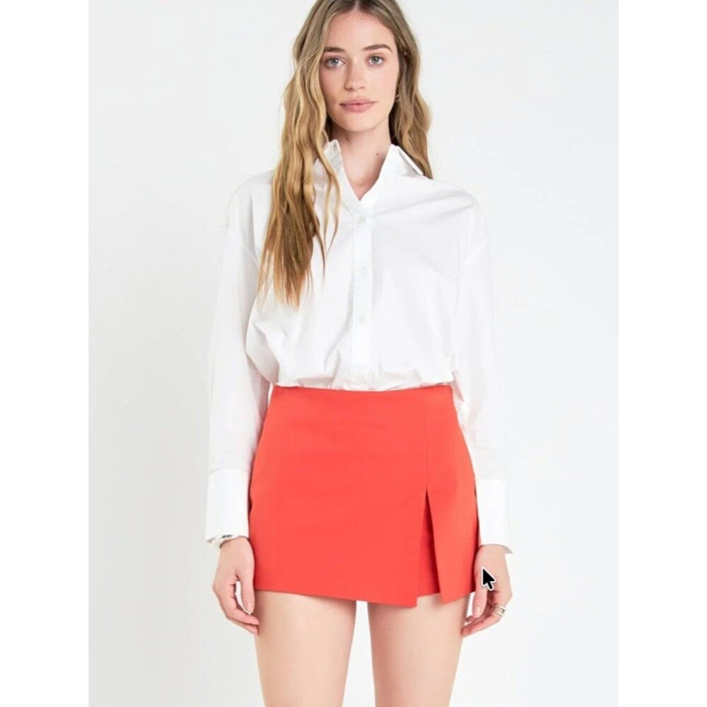 English Factory Orange Tailored Skort